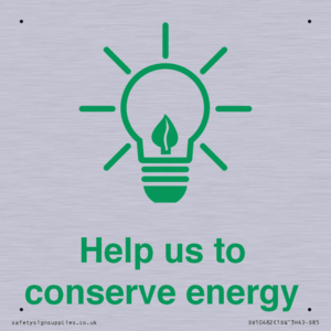 Help us to conserve energy 